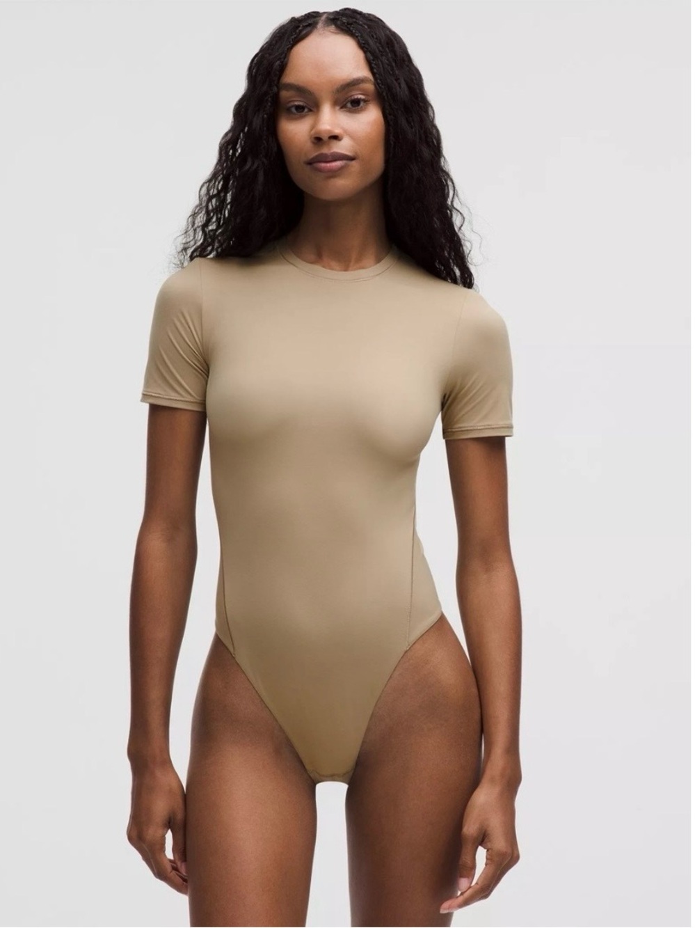 Lululemon Wundermost Ultra-Soft Nulu Short-Sleeve Crew Thong Bodysuit Size S